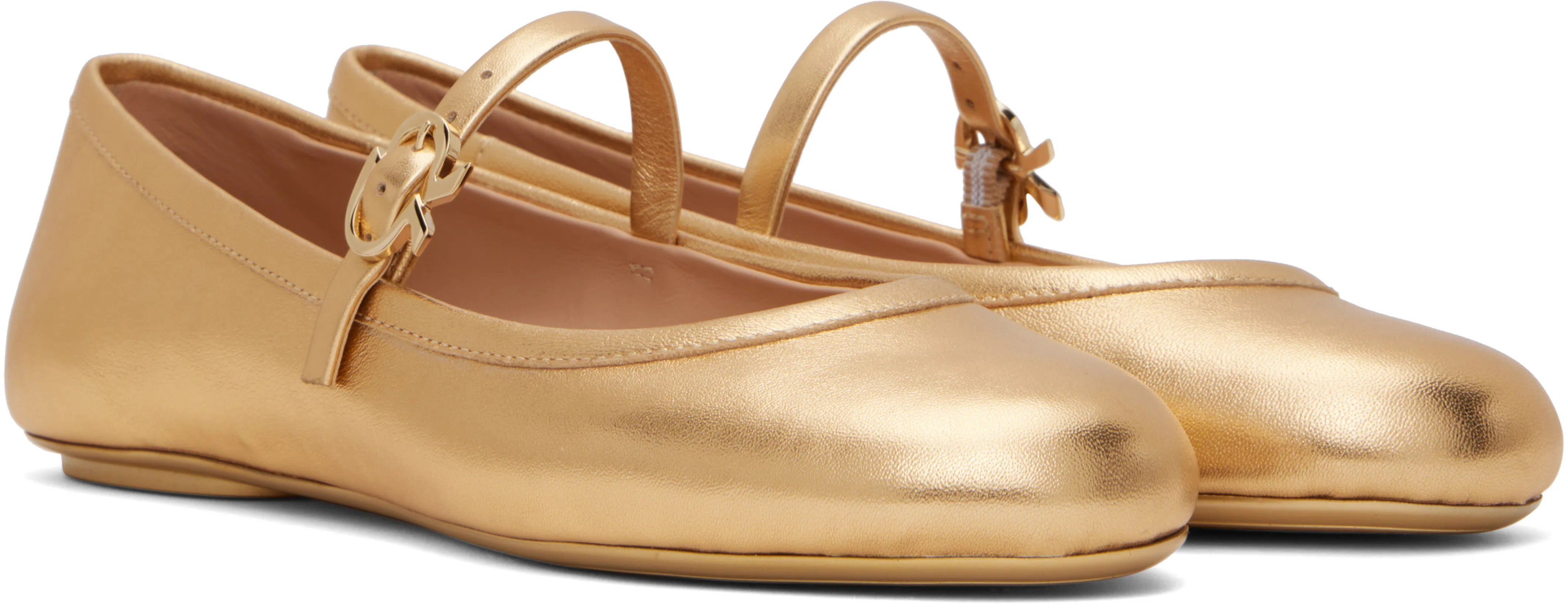 GIANVITO ROSSI Carla Flat Shoes In Yellow