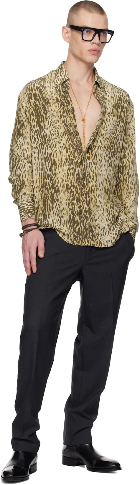 TOM FORD Animal-print Shirt In Multicolor
