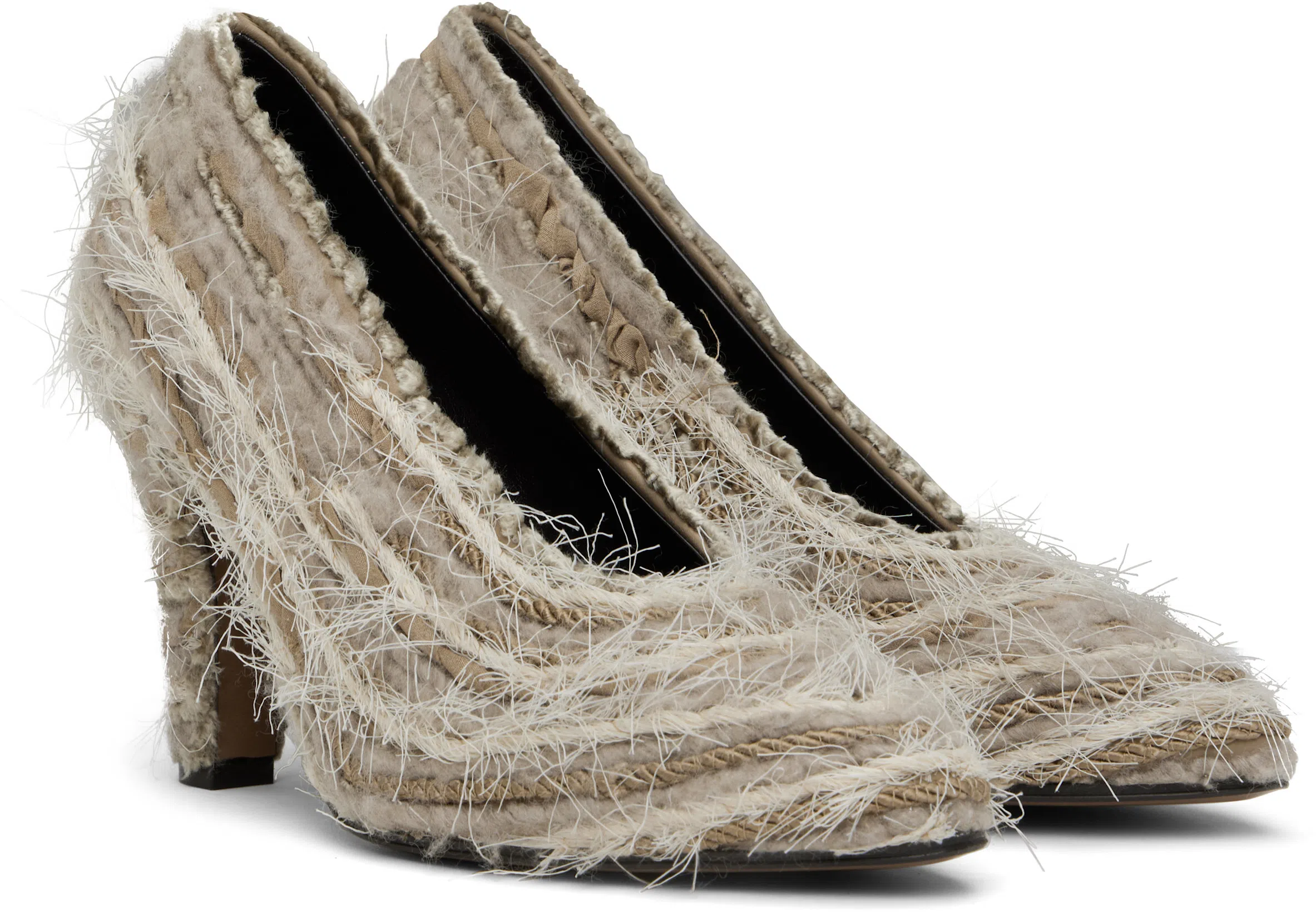 THE ROW Prudens Fuzzy Fabric Pumps In Lama