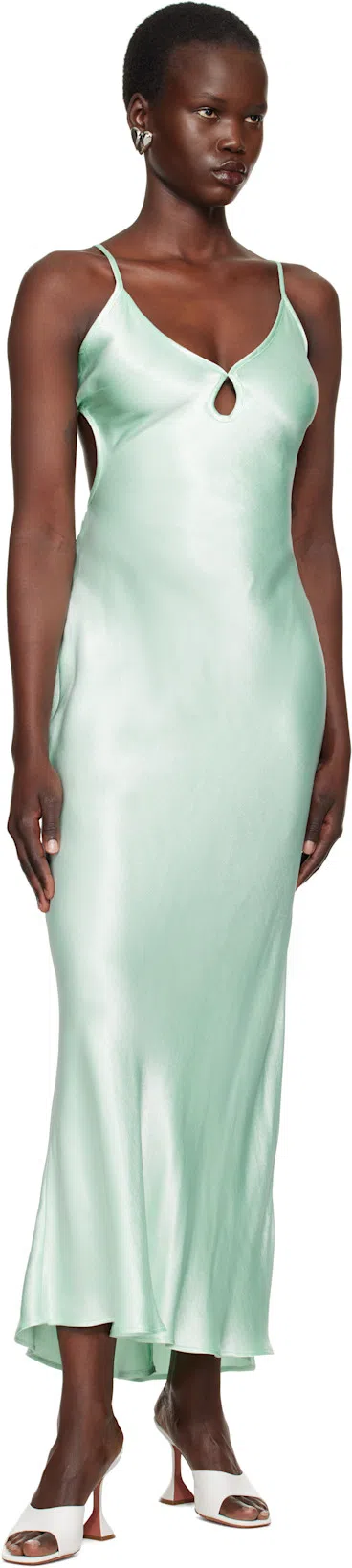 AMINA MUADDI Lupita Slipper 70 Nappa Leather Sandals In White