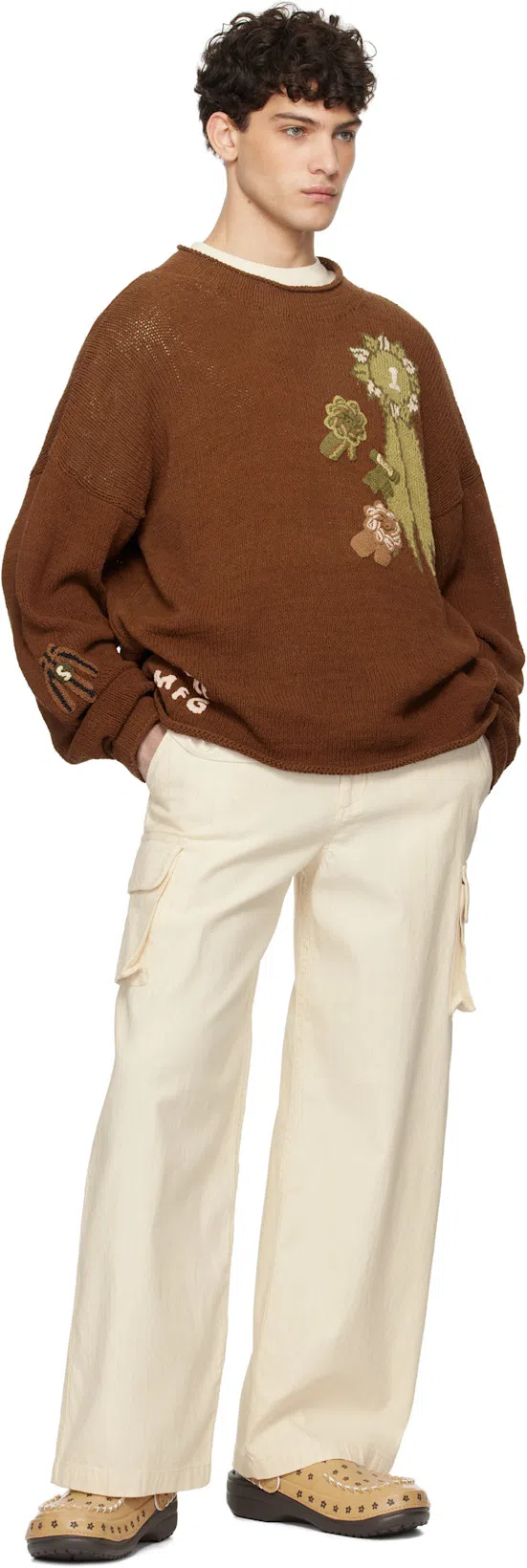 OUR LEGACY Off-white Mount Cargo Pants In Ecru Canal Stripe