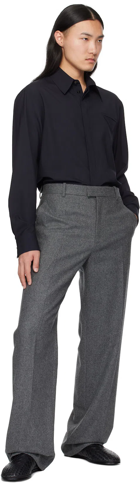 BOTTEGA VENETA Black Calf Leather Sawyer Slip On Sneaker