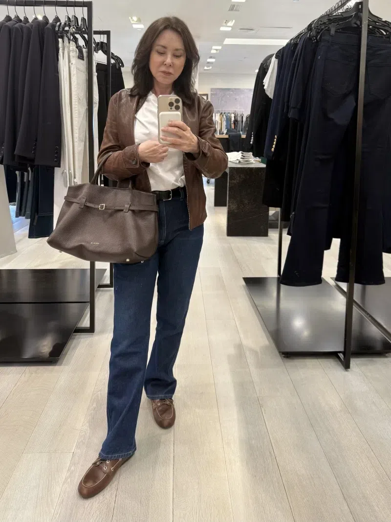 MIU MIU Burnt Brown Moccasin In Vintage Effect Leather