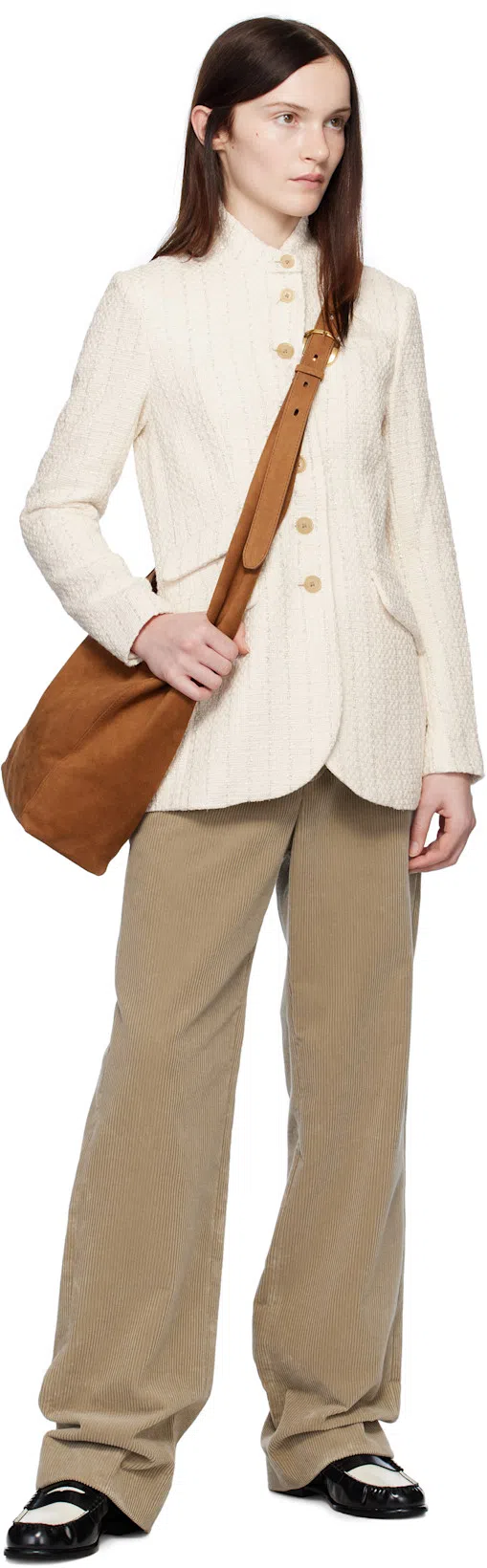 RIER Khaki Cotton Trousers In Yuta