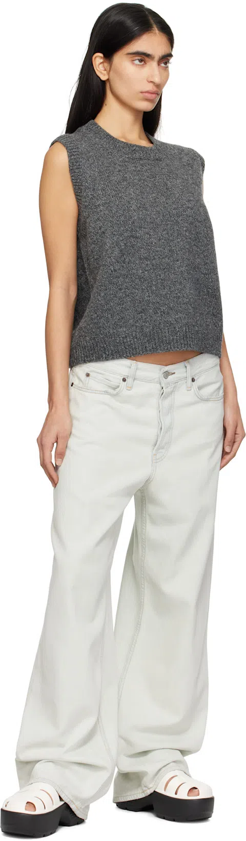 CROCS White Stomp Fisherman Sandals In Chalk