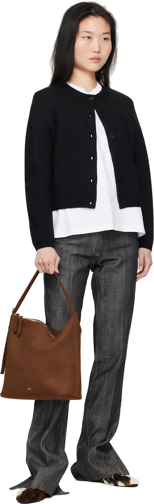 TOTÊME Toteme Monogram Embroidered Curved T Shirt In White