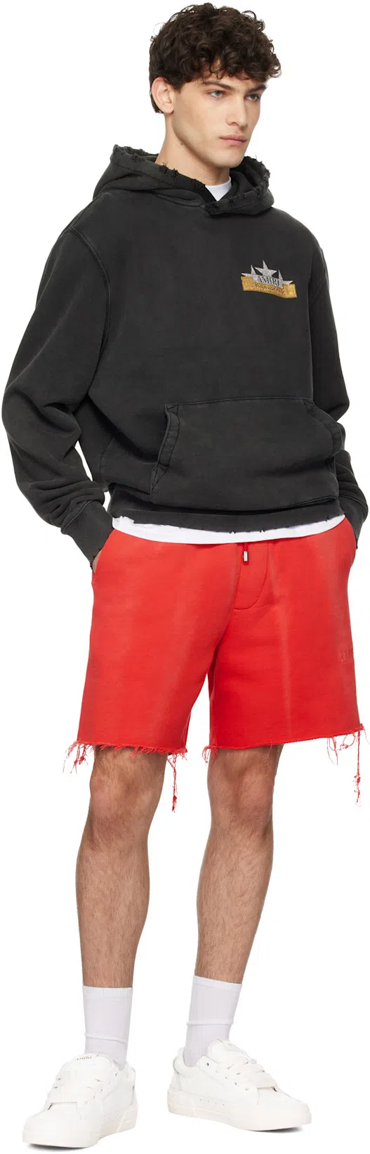 AMIRI Pacific Bones Black Sneakers With Contrasting Side Patches And Logo Patch On The Tongue In Leather M