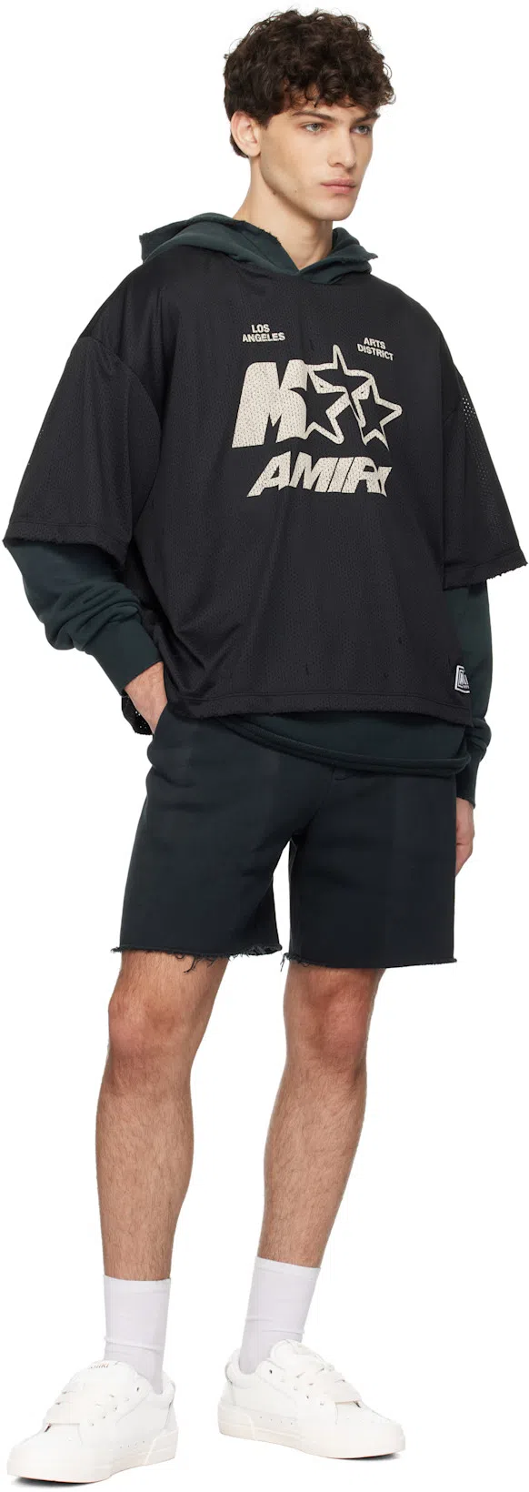 AMIRI Pacific Bones Black Sneakers With Contrasting Side Patches And Logo Patch On The Tongue In Leather M