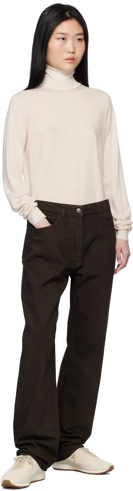 THE ROW Mica Wool Blend Low Top Sneakers In Neutral