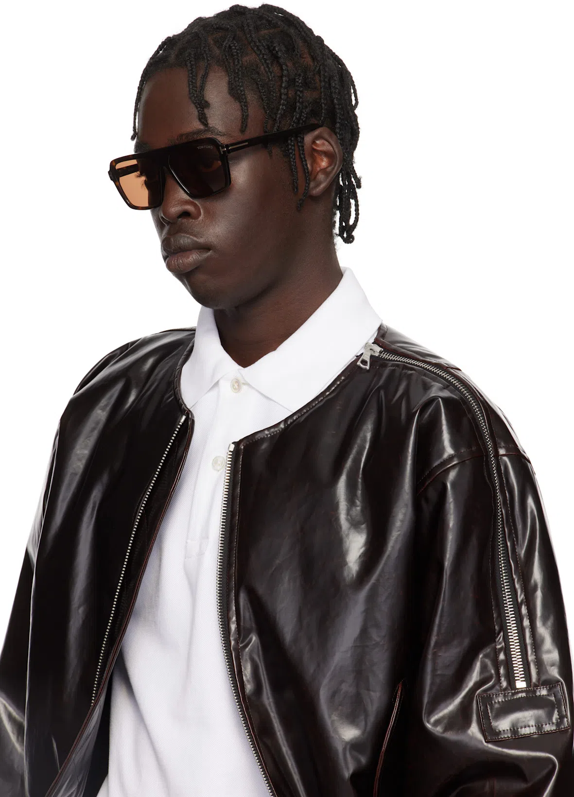 TOM FORD Towelling Polo In Neutral