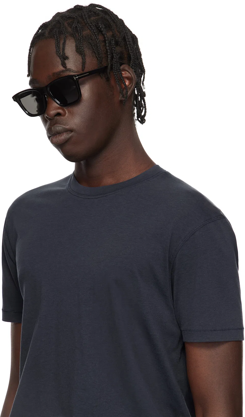 TOM FORD Cotton Modal T-shirt In Blue