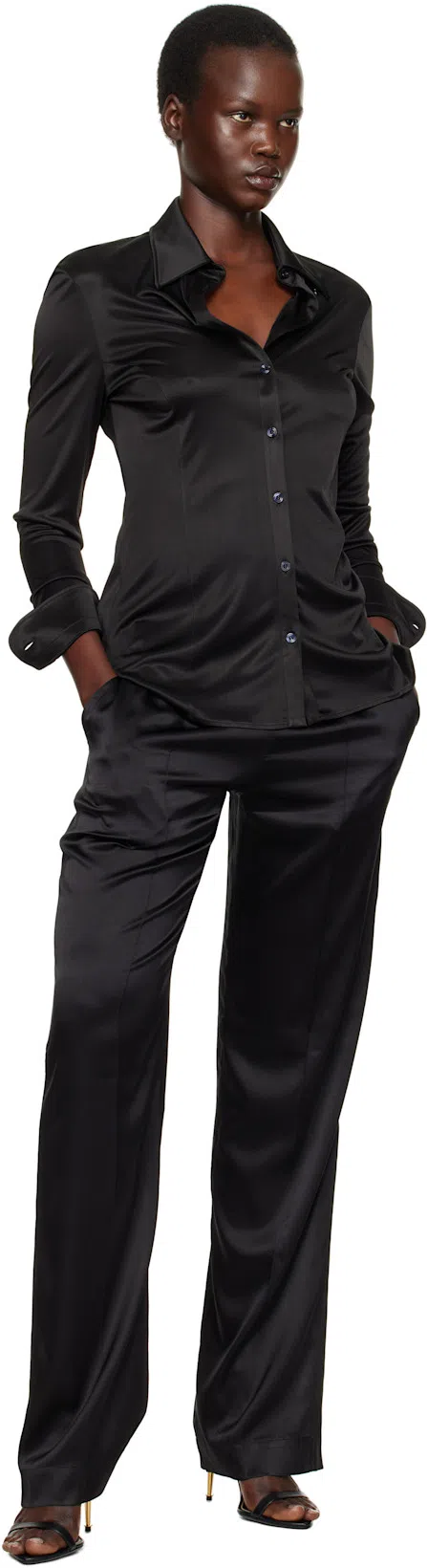 TOM FORD Black Pinched Seams Lounge Pants