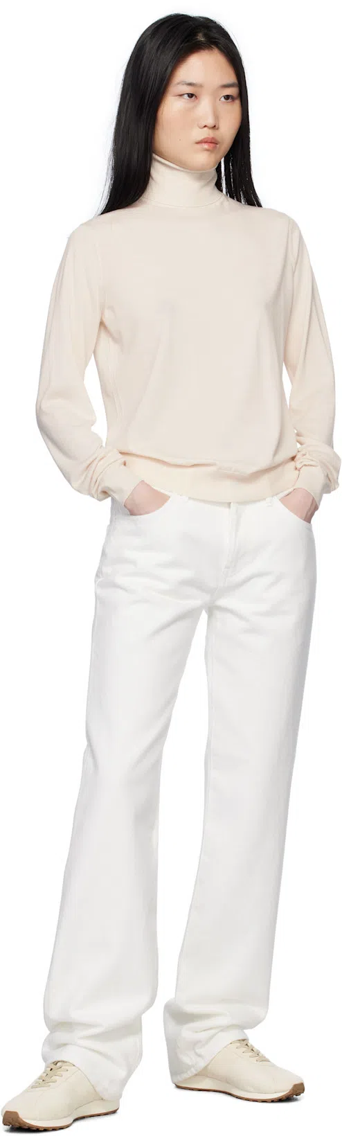 THE ROW Mica Wool Blend Low Top Sneakers In Neutral