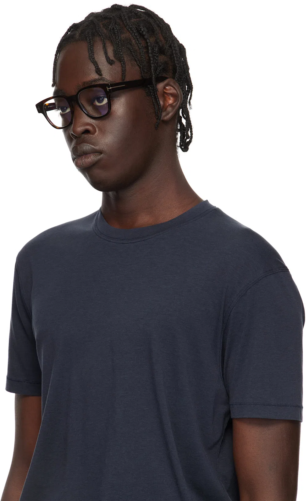 TOM FORD Cotton Modal T-shirt In Blue