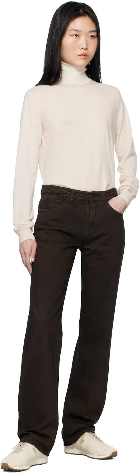 THE ROW Mica Wool Blend Low Top Sneakers In Neutral