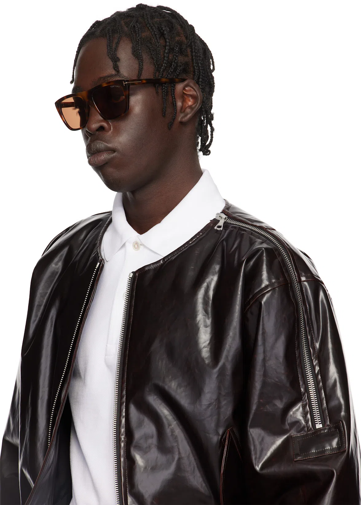 TOM FORD Towelling Polo In Neutral