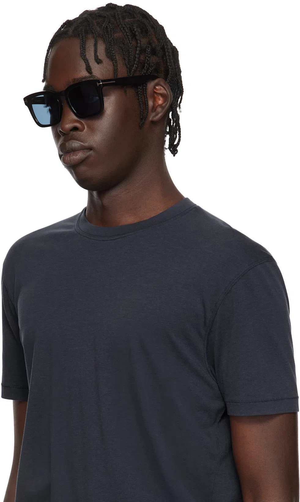 TOM FORD Cotton Modal T-shirt In Blue