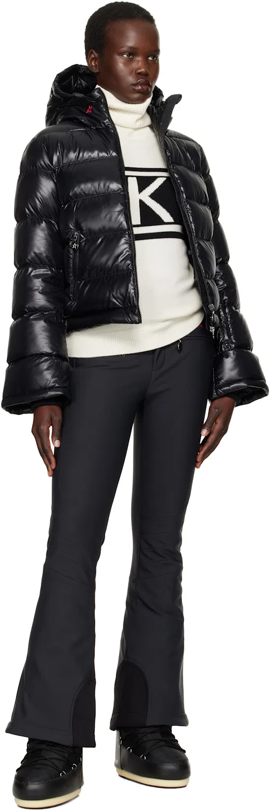 PERFECT MOMENT Schild Ski-intarsia Roll-neck Merino Sweater In White