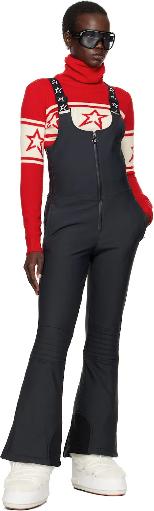 PERFECT MOMENT Stretch Ski Salopettes In Black