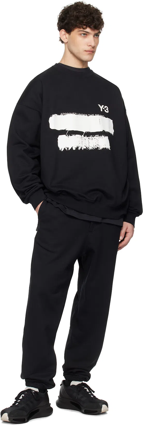 Y-3 Crew Neck Cotton Sweater With Black Logo