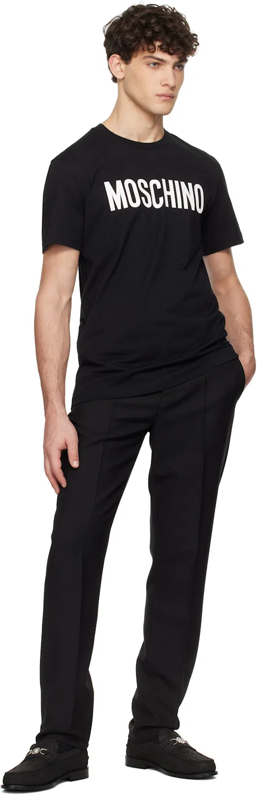 VERSACE Black Croc-effect Medusa '95 Suede Loafers In 1b00p-black-palladiu