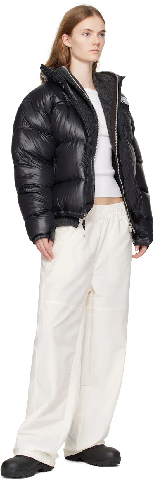 THE NORTH FACE Ssense Exclusive Black 1996 Retro Shine Nuptse Down Jacket In 38s Tnf Black-shine