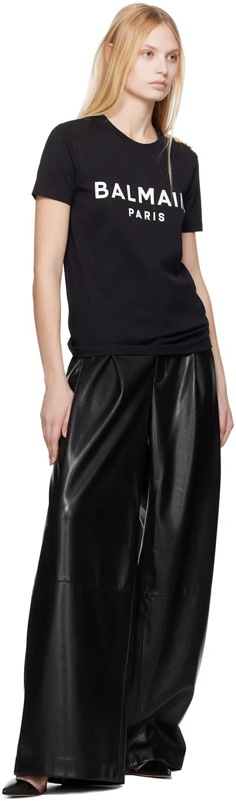 BALMAIN Women T-shirt With Print In Black