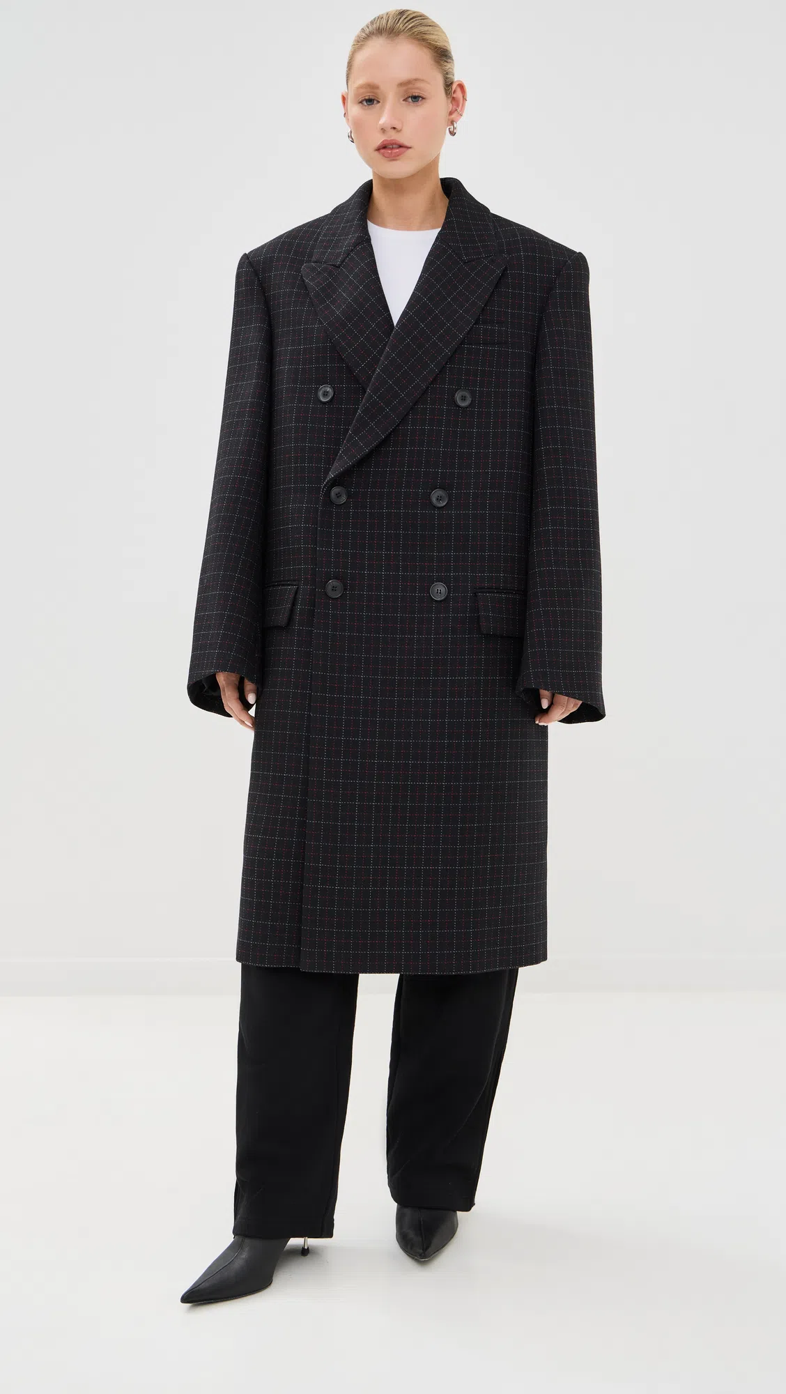 WARDROBE.NYC Accumulator Nyc X Hayley Bieber Double Breast Coat In Black