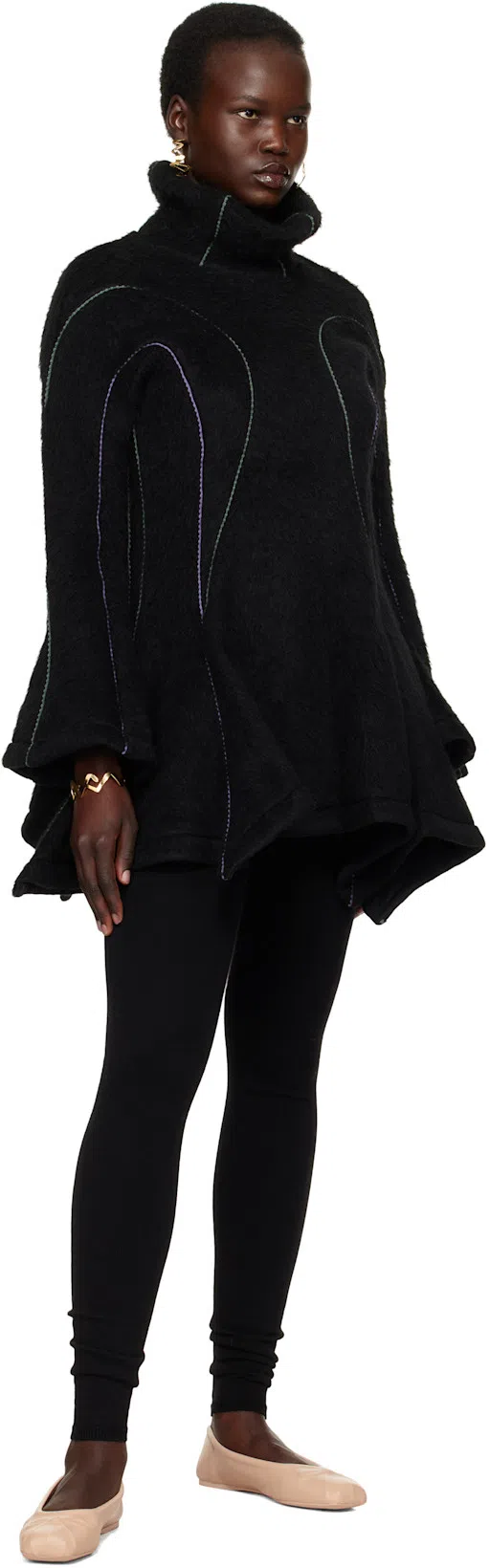 MARNI Powder Pink Nappa Leather Seamless Little Bow Ballet Flat