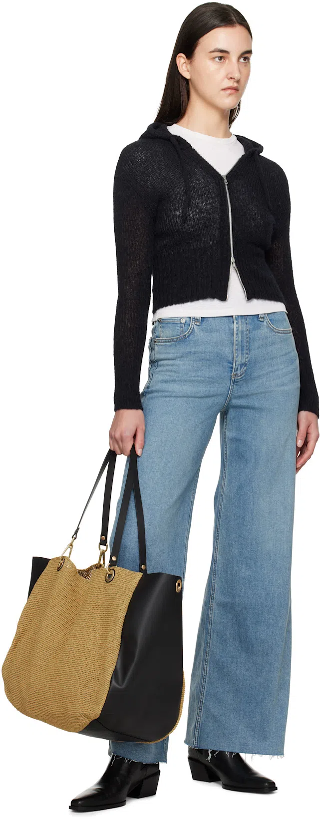 RE/DONE Off-white Hanes Edition 90s Baby T-shirt In Vintage White