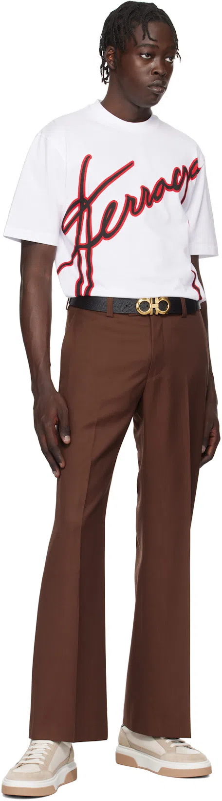 TOM FORD Cotton Blend Crew Neck T-shirt In Purple