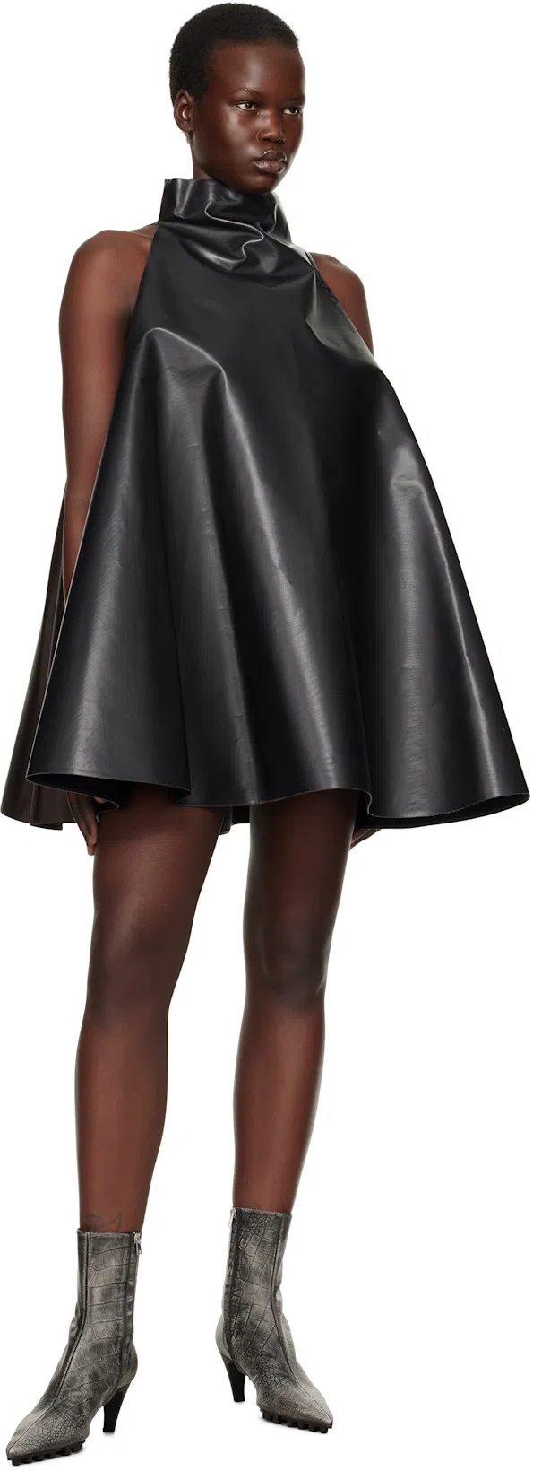 MARNI Two-tone Trapeze Dress In Animal Print