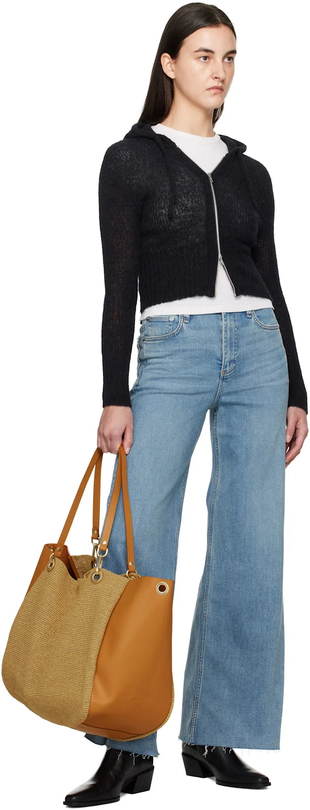 RE/DONE Off-white Hanes Edition 90s Baby T-shirt In Vintage White