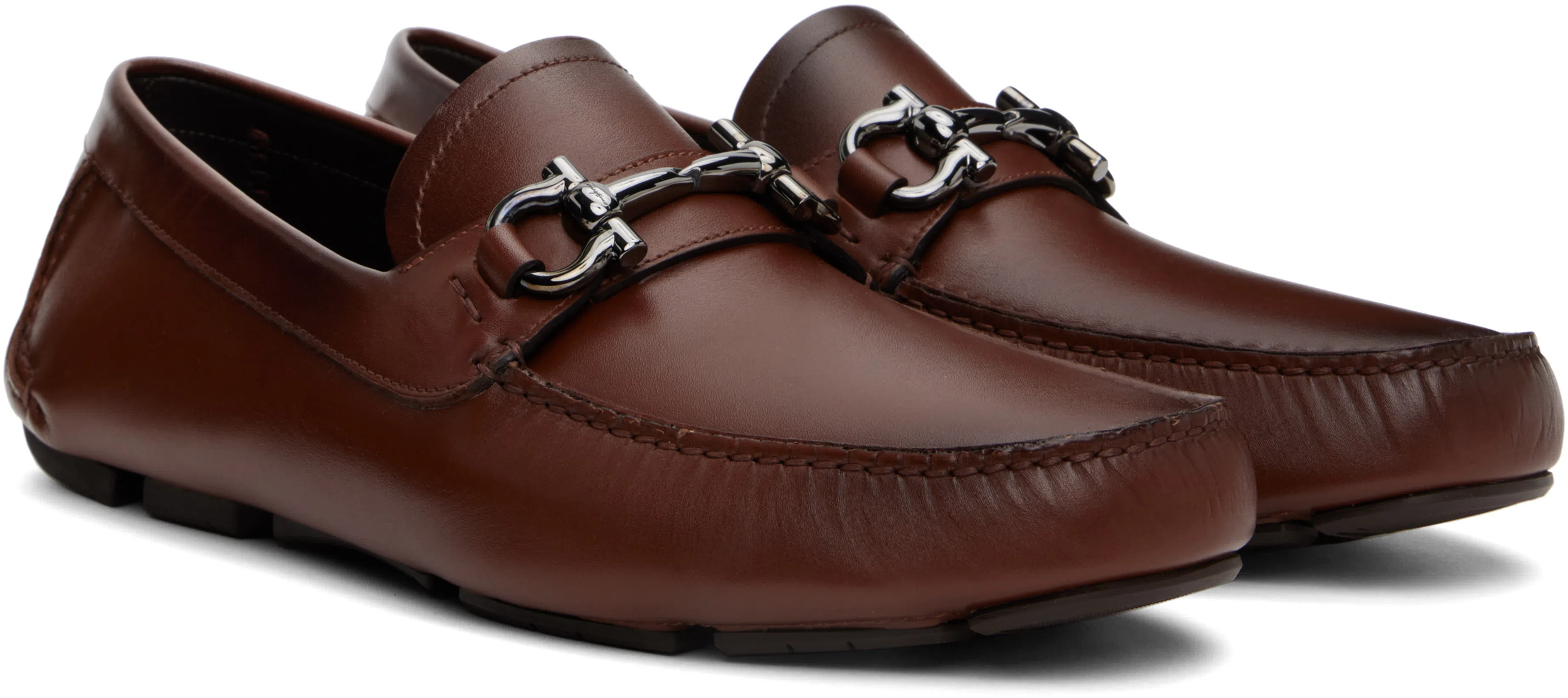 FERRAGAMO Parigi Suede Loafers In Cocoa,biscotto