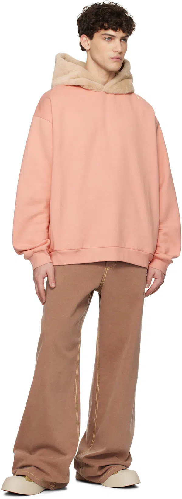 MARNI Brown Contrast Stitching Jeans In 00m40 Raisin