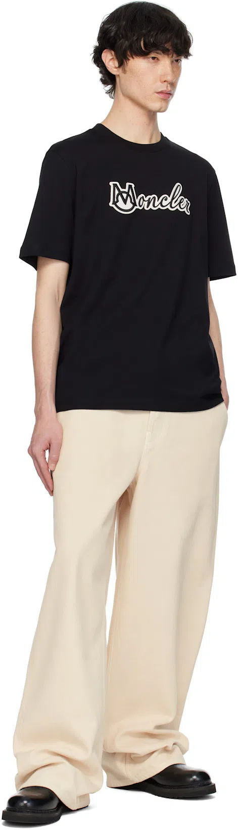 MONCLER Small Logo T-shirt In Navy