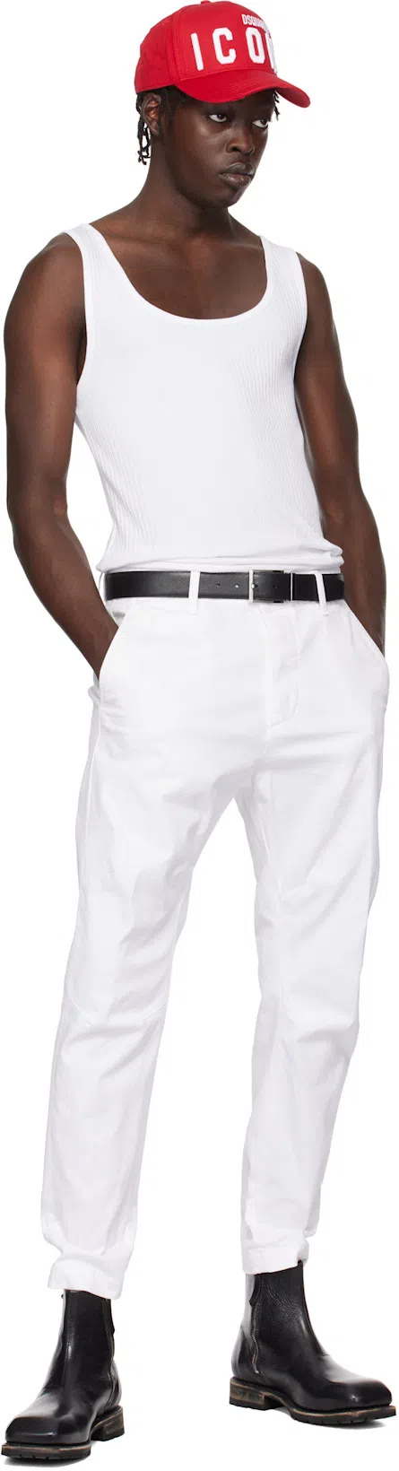 DSQUARED2 Red Be Icon Baseball Cap In M818 Red