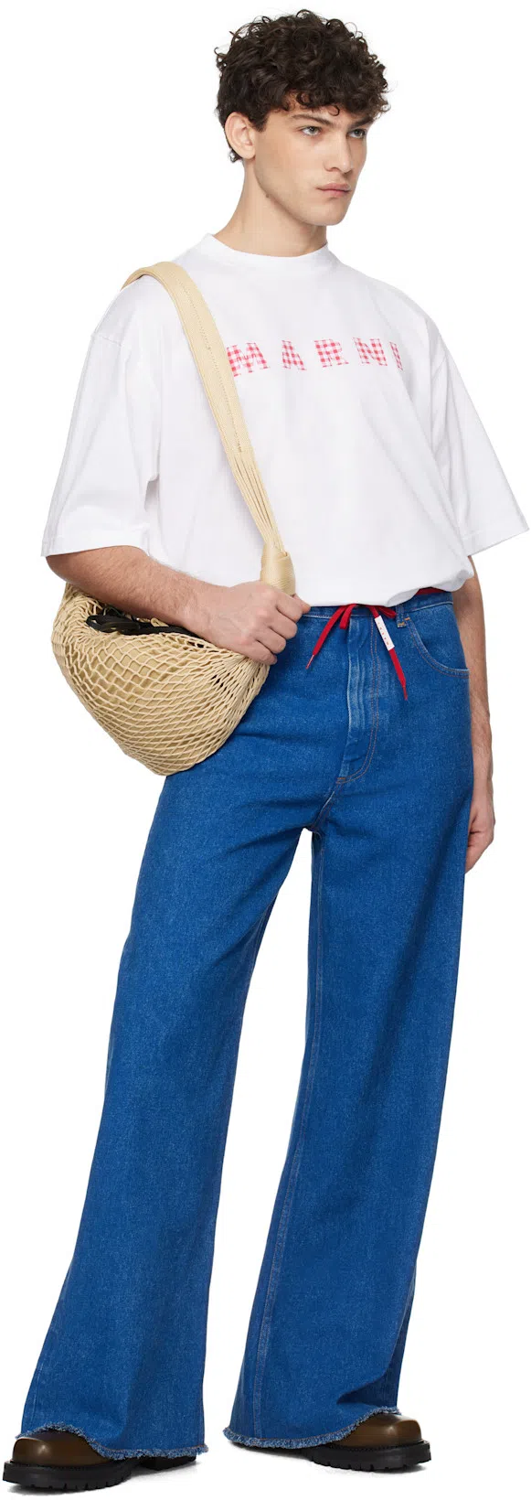 MARNI White Cotton T-shirt In Lily White