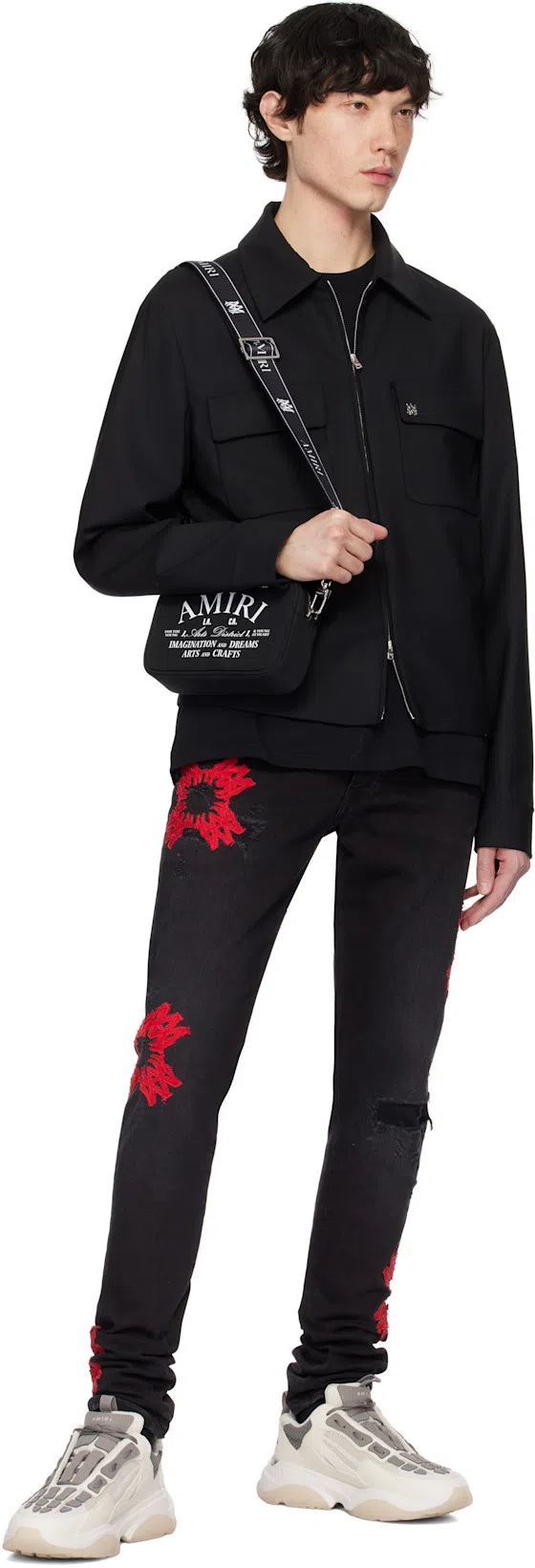 AMIRI Cotton T-shirt With Logo Print In Black