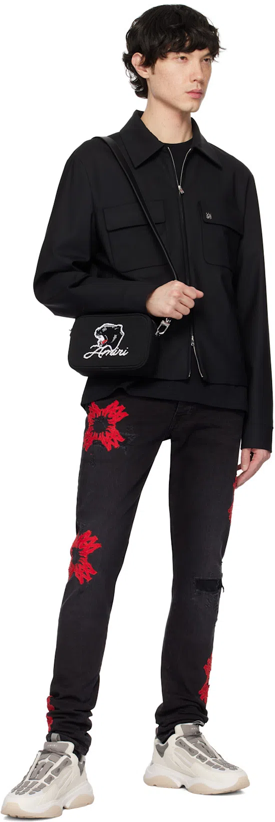 AMIRI Cotton T-shirt With Logo Print In Black