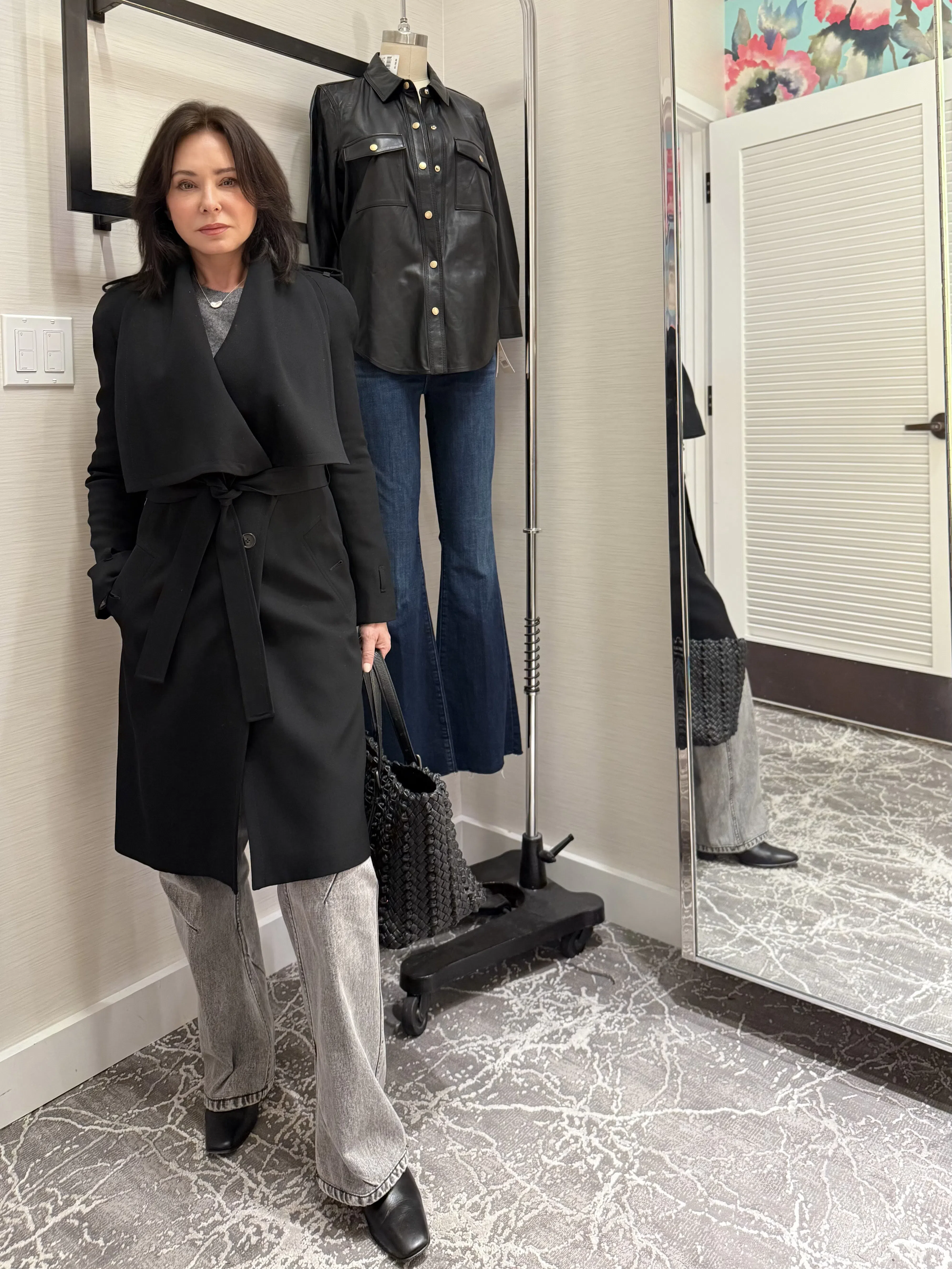 SAINT LAURENT Mohair-blend Rollneck Sweater In Gray