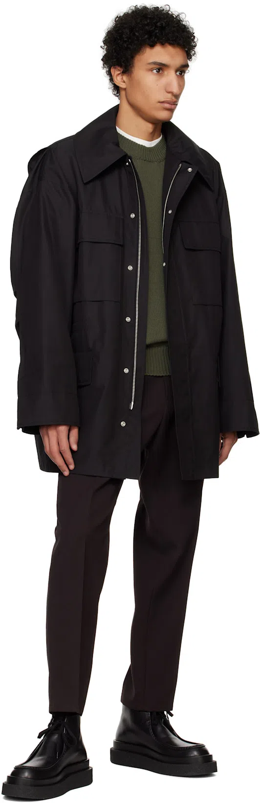 JIL SANDER Wool Shirt In Multicolor