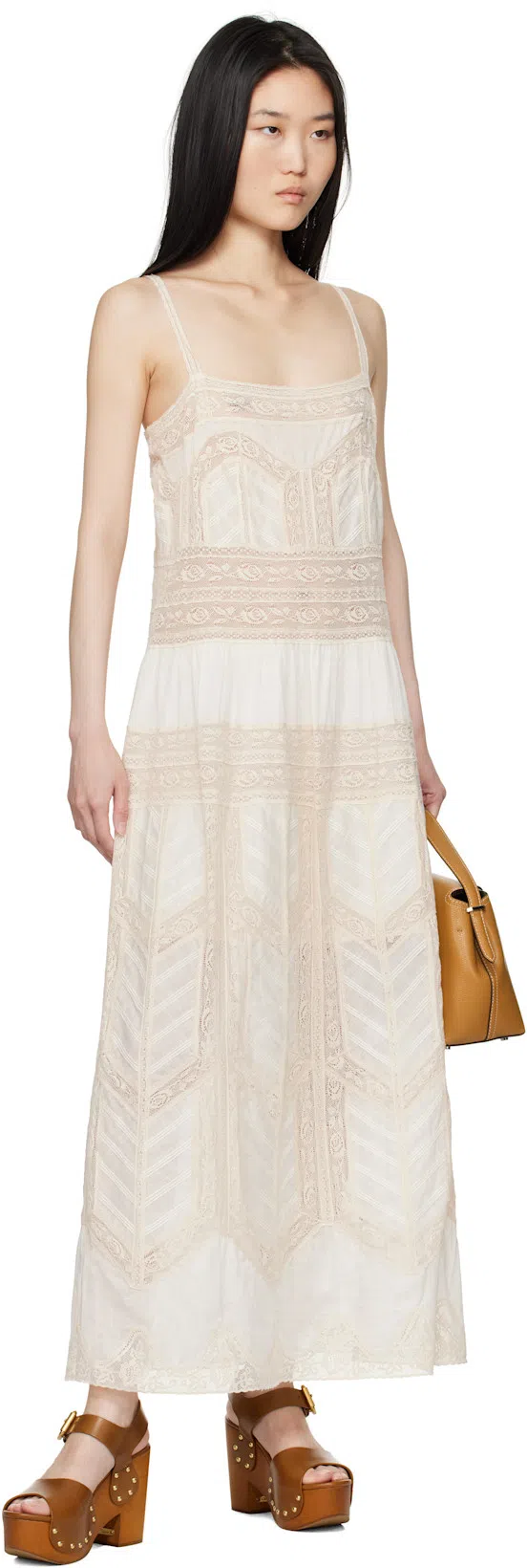 CHLOÉ Chloe Jeannette Leather Platform Sandals In Brown