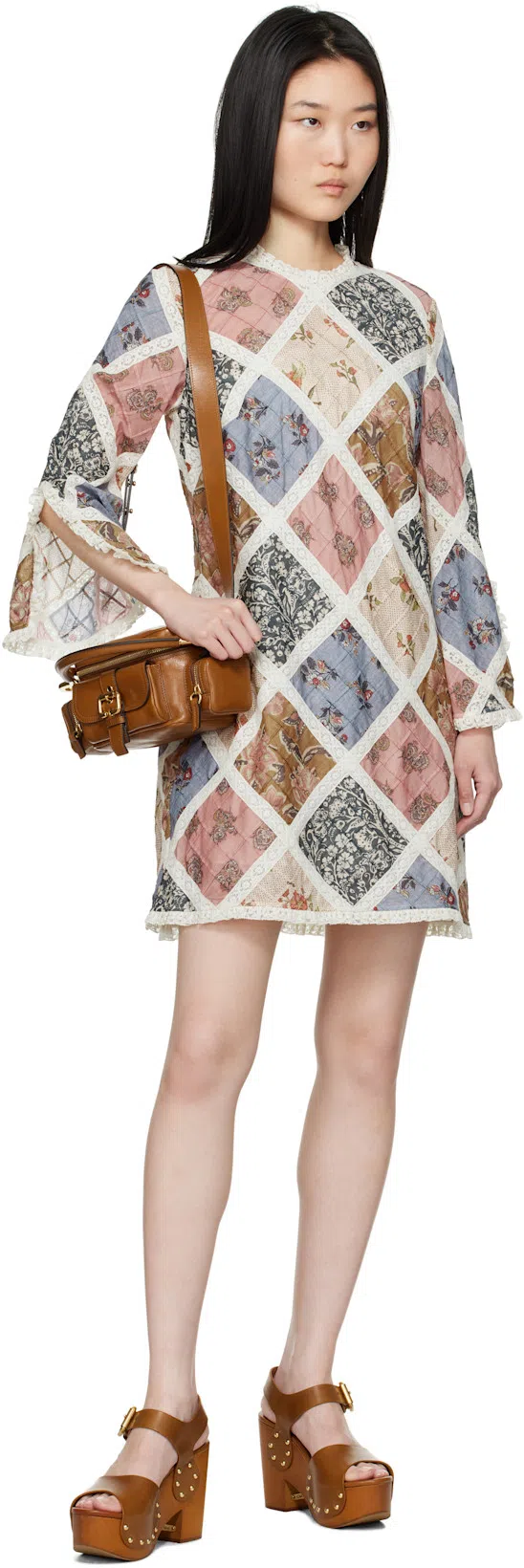 CHLOÉ Chloe Jeannette Leather Platform Sandals In Brown