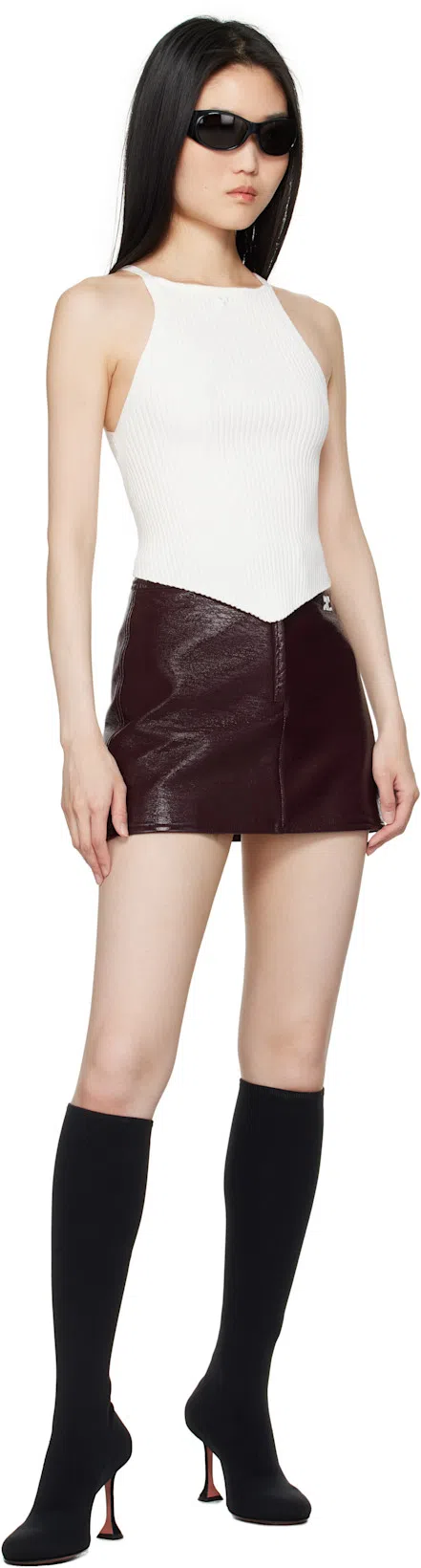 COURRÈGES Courreges Ivory Viscose Blend Top In Neutral