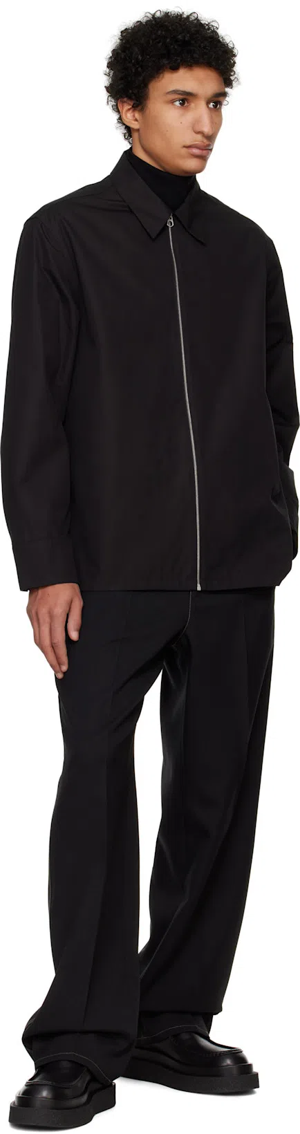 JIL SANDER Straight Plain Jacket In Black