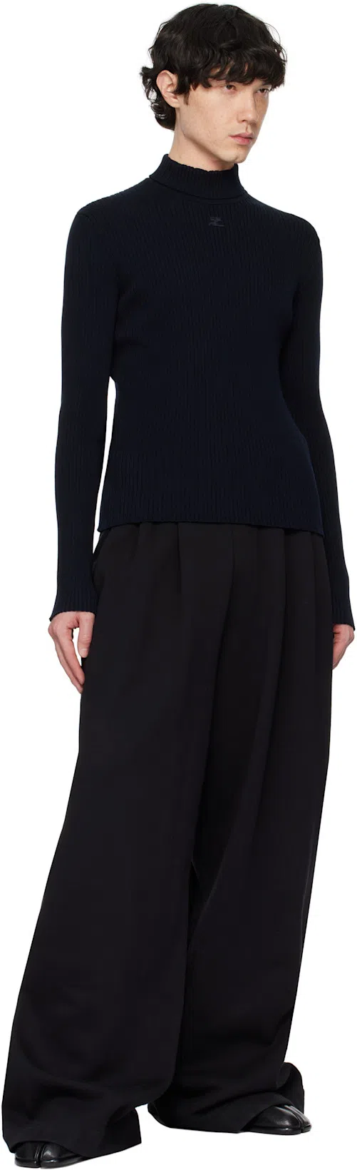 DRIES VAN NOTEN Wide-leg Trousers Back Pocket In Neutral