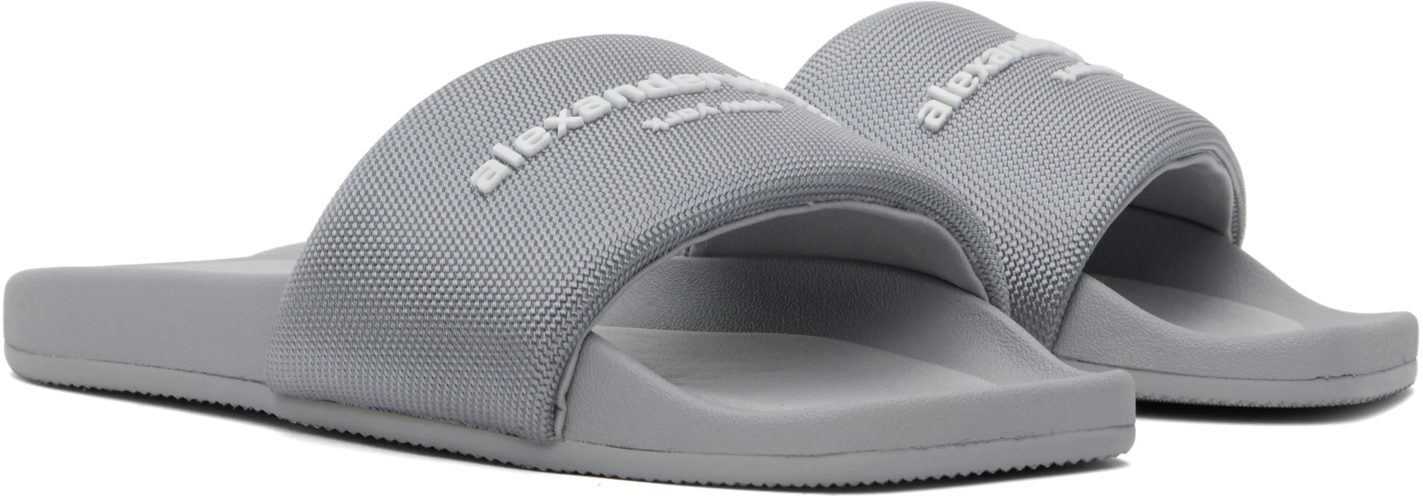 ALEXANDER WANG Women Logo Slide Sandals In Animal Print