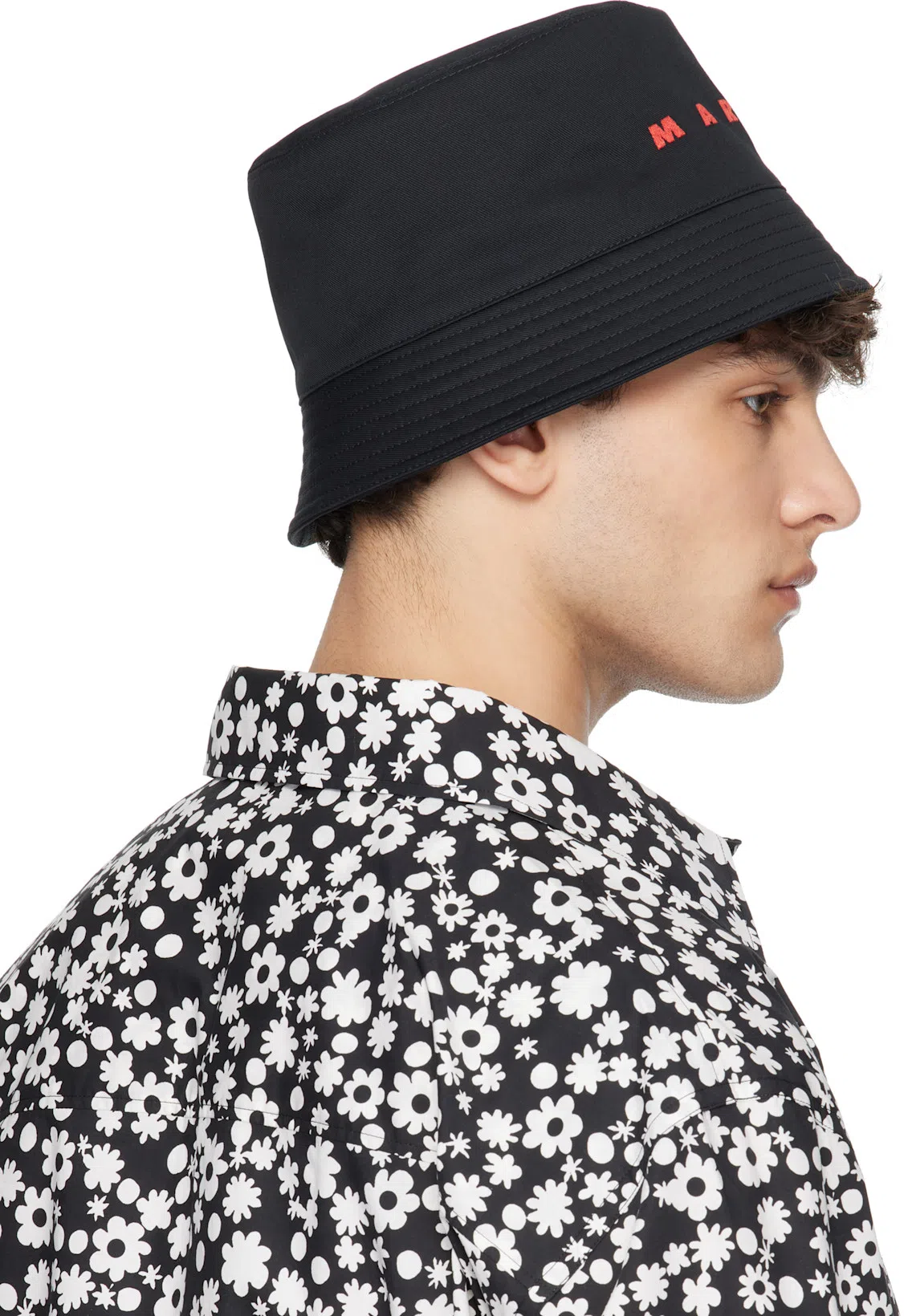 MARNI Black Smooth Leather Sneakers