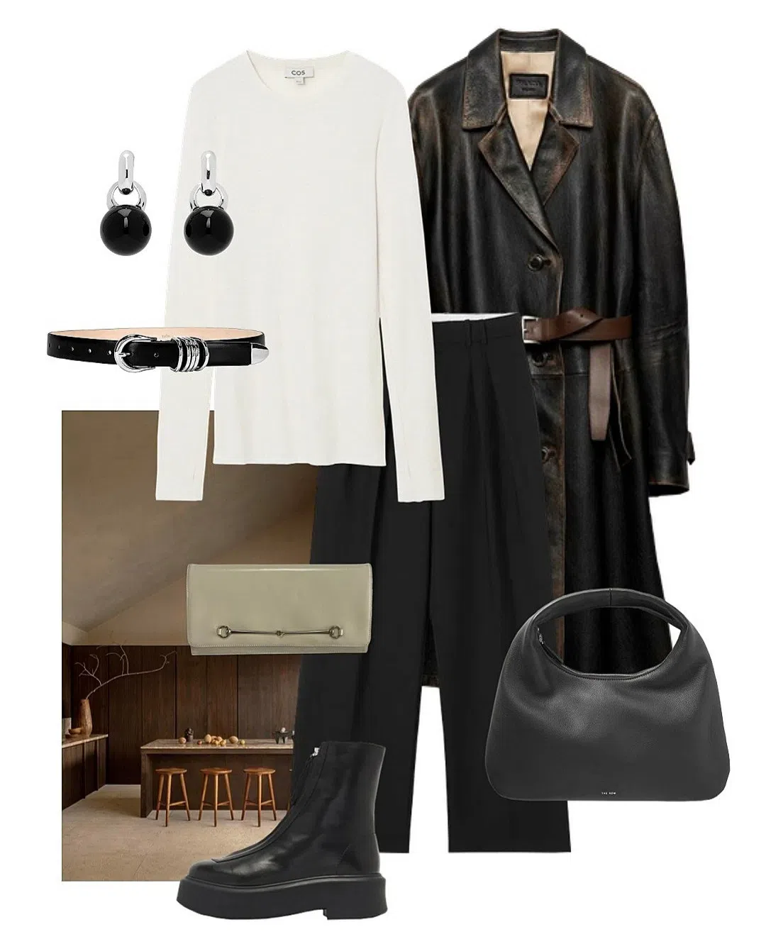 THE ROW Combat Style Platform Boots In Black